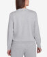 Фото #2 товара Casual Fridays Women's Embroidered Boxes Cozy Crew Neck Top