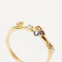 Charming gold-plated ring with zircons FIVE Gold AN01-210