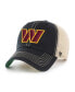 ფოტო #1 პროდუქტის Men's '47 Black, Natural Washington Commanders Trawler Clean Up Trucker Snapback Hat