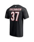 Фото #3 товара Men's Andrei Svechnikov Black Carolina Hurricanes Alternate Authentic Stack Name and Number T-shirt