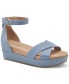 Фото #1 товара Women's Eviee Memory Foam Wedge Sandals, Created for Macy's