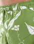 Фото #3 товара ASOS DESIGN swim shorts in short length in green floral print