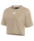 ფოტო #2 პროდუქტის Women's Khaki Cincinnati Bengals Elements Super Soft Boxy Cropped T-Shirt