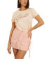 ფოტო #3 პროდუქტის Women's Devon Cargo Denim Mini Skirt