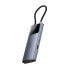 Фото #4 товара Хаб адаптер USB-C к USB-A / USB-C / PD / HDMI / RJ-45 черный Baseus Metal Gleam Series II 6в1