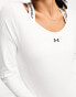 Фото #3 товара Under Armour training seamless long sleeve top in white