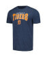 ფოტო #3 პროდუქტის Men's Charcoal, Navy Detroit Tigers Meter T-shirt and Pants Sleep Set