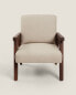 Фото #2 товара Walnut upholstered wool armchair zara home by blasco