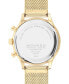 ფოტო #3 პროდუქტის Men's Swiss Chronograph Heritage Series Circa Gold Ion Plated Steel Mesh Bracelet Watch 43mm