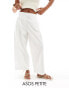 Фото #2 товара ASOS DESIGN Petite raw edge barrel with linen in white