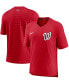 ფოტო #1 პროდუქტის Men's Red Washington Nationals Authentic Collection Pregame Performance V-Neck T-shirt