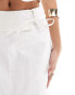 Kaiia split front maxi skirt co-ord in white