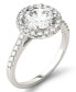 ფოტო #1 პროდუქტის Moissanite Round Halo Ring (2-1/3 ct. tw. Diamond Equivalent) in 14k White Gold