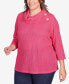 ფოტო #5 პროდუქტის Plus Size Soft Sequin Cowl Neck Top