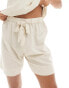 Фото #1 товара ASOS DESIGN Isabel mix & match linen look beach bermuda short in neutral