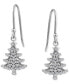 ფოტო #2 პროდუქტის Cubic Zirconia Christmas Tree Drop Earrings, Created for Macy's