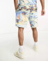 Polo Ralph Lauren hawaiian print terry cotton shorts in blue CO-ORD