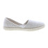 Miz Mooz Costa Womens Gray Canvas Slip On Loafer Flats Shoes 6