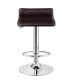 Фото #5 товара Set of 2 Swivel Bar Stool PU Leather Adjustable Bar Chair