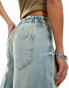 Фото #2 товара River Island midrise wide leg jean in lightwash blue