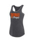 ფოტო #3 პროდუქტის Women's Heather Charcoal Cincinnati Bengals Fuel Racerback Tank Top