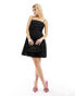 & Other Stories mini dress with pleated bodice and full skirt in black Черный, 36 - фото #1