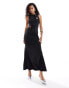 Фото #2 товара Amy Lynn Elodie slinky heart cut out sleeveless maxi dress in black