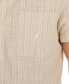 Фото #3 товара Men's Striped Short-Sleeve Button-Up Linen Shirt