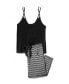 ფოტო #5 პროდუქტის Plus Size Clair Pajama Tank & Jogger Set