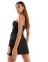 ASOS DESIGN bandeau mini dress with hardwear detail in black Черный, XS - EU 32-34 - фото #2