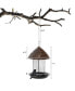 Squirrel-proof Metal Wild Bird Feeder with Perch and Drain Holes