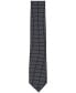 Фото #2 товара Men's White Grid Tie, Created for Macy's