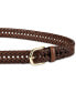 Фото #4 товара Men's Hand-Laced Braided Belt, Created for Macy's