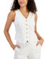 Фото #1 товара Women's Striped Button-Up Vest