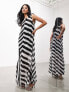 Фото #1 товара ASOS EDITION sleeveless sheer maxi dress in monochrome stripe