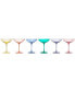 Colored Vintage-Like Glass Coupes, Set of 6 - фото #2