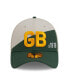 Фото #2 товара Головной убор New Era мужской кремовый, зеленый Green Bay Packers 2023 Сайдлайн Хисторик 39THIRTY Flex Hat