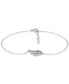 ფოტო #1 პროდუქტის Cubic Zirconia Wing Chain Ankle Bracelet, Created for Macy's