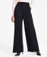 Фото #1 товара Women's High-Leg Wide-Leg Seamed Ponte Pants, Created for Macy's