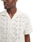 Jack & Jones boxy shirt in white lace