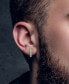 ფოტო #2 პროდუქტის Men's Diamond Baguette Small Hoop Earrings (1/20 ct. t.w.) in 10k Gold, 5/8"