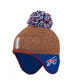 Фото #1 товара Infant Boys and Girls Brown Buffalo Bills Football Head Knit Hat with Pom