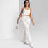 Фото #1 товара Women's High-Rise Cargo Utility Pants - Wild Fable Off-White XS
