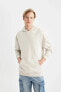 Comfort Fit Kapüşonlu Basic Sweatshirt B4446ax24sp