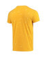 ფოტო #4 პროდუქტის Men's Gold Kentucky State Thorobreds Bleach Splatter T-shirt
