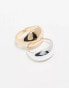 ASOS DESIGN pack of 2 rings with bubble design in mixed metal