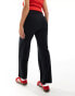 Фото #4 товара Mamalicious Maternity jersey wrap v front wide leg trousers in black