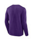 Фото #2 товара Men's Purple Minnesota Vikings Big and Tall Wordmark Long Sleeve T-shirt