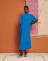 Ghospell oversized maxi dress in cobalt blue