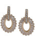 Gold-Tone Baguette Crystal Ring Drop Earrings